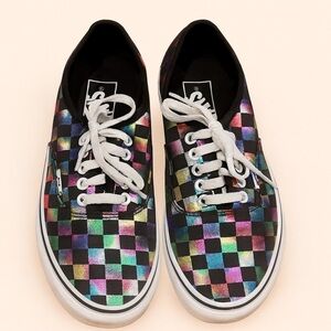 Vans Holographic Checkerboard Sneakers “rare color-way!”Mens 9.5 Women’s 11